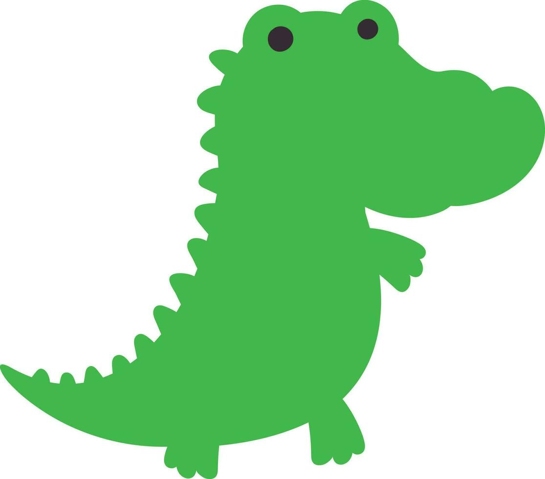 crocodile vert dessin dessin animé conception. vecteur