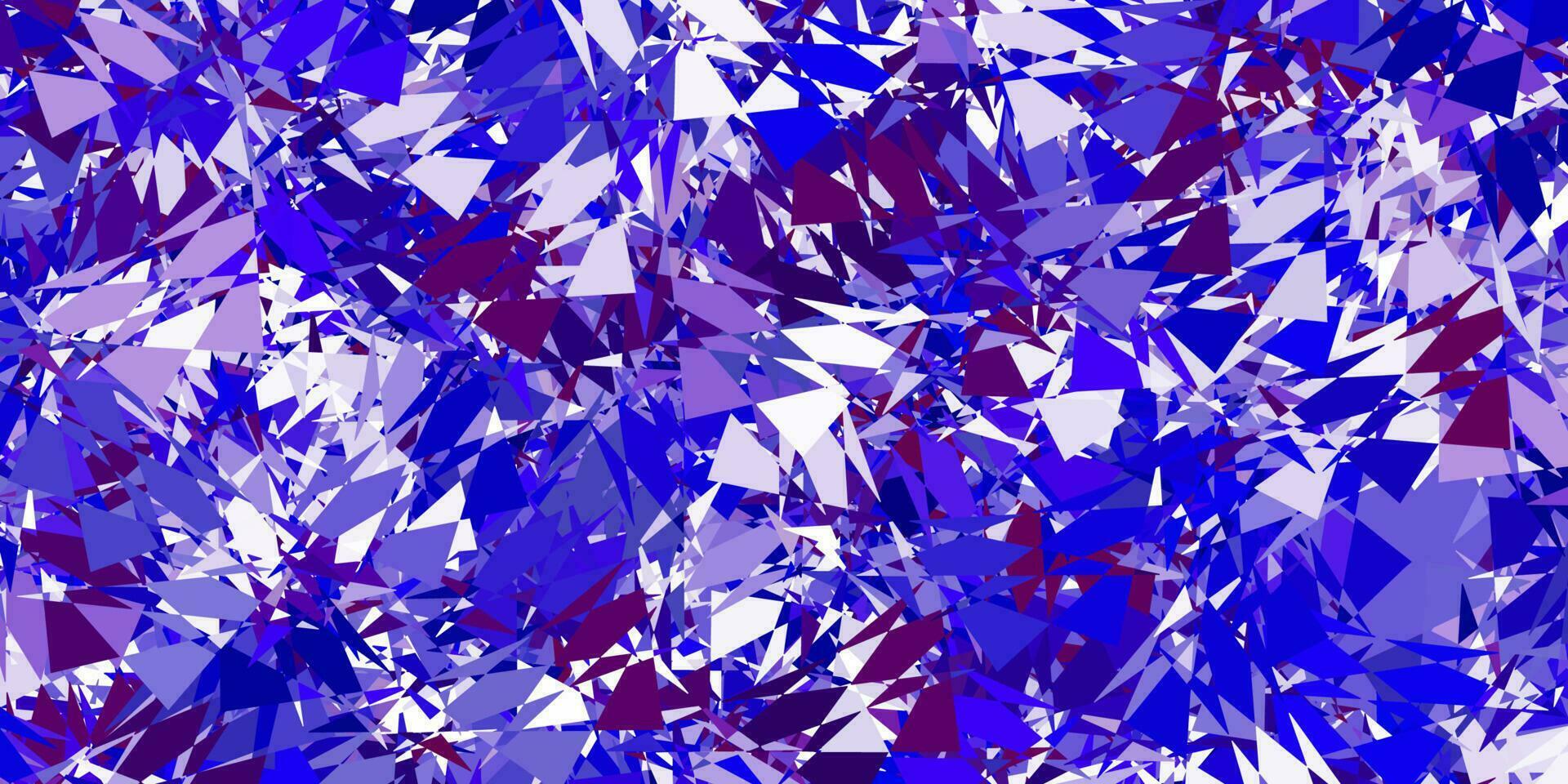 texture de vecteur bleu clair, rouge avec des triangles aléatoires.