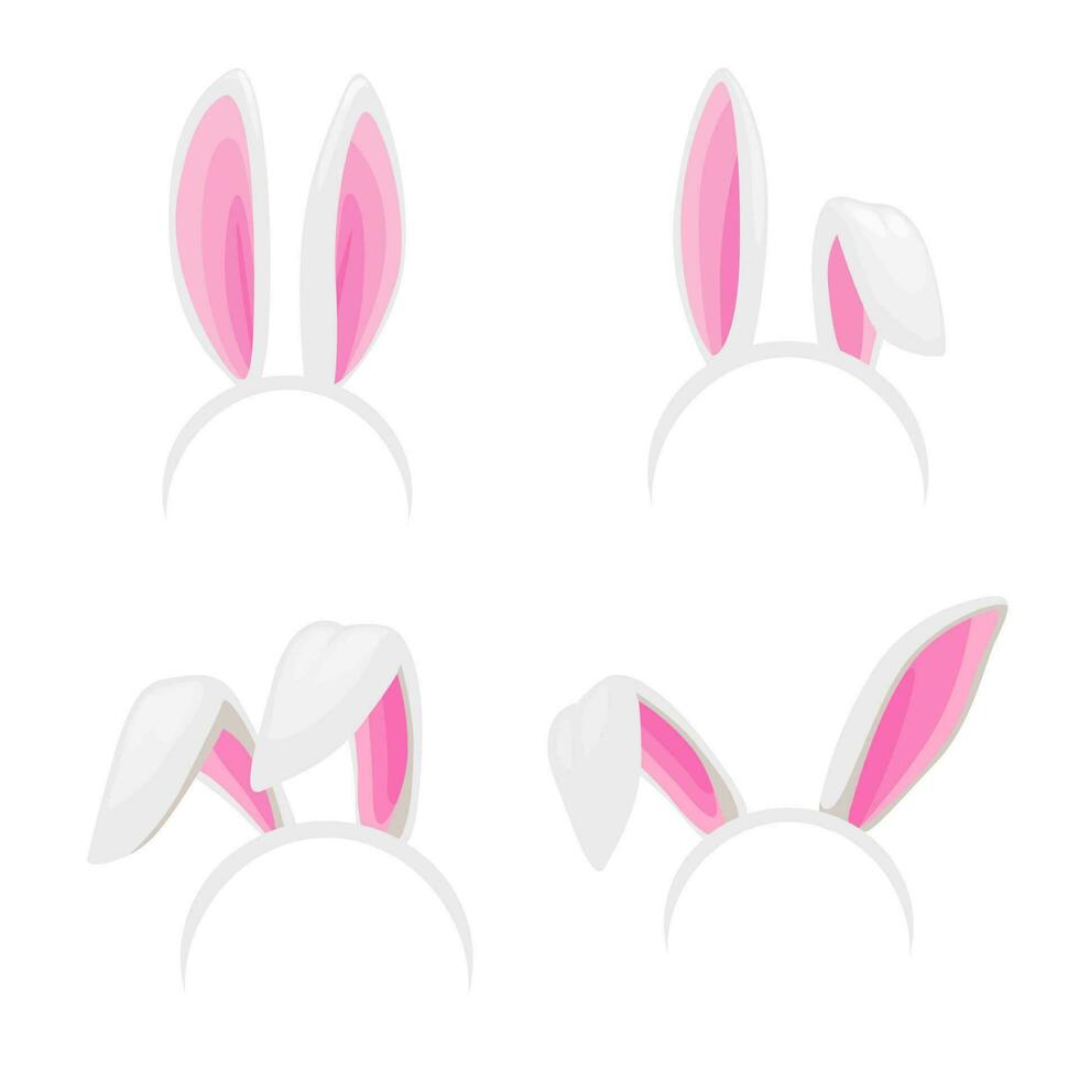 lapin oreilles, Pâques lapin isolé vecteur Bandeau