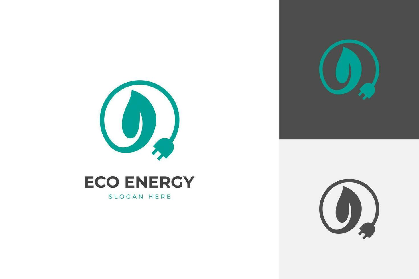 renouvelable logo avec vert énergie économie icône conception. électrique charge feuille et Puissance prise de courant signe conception concept. durable logo conception vecteur