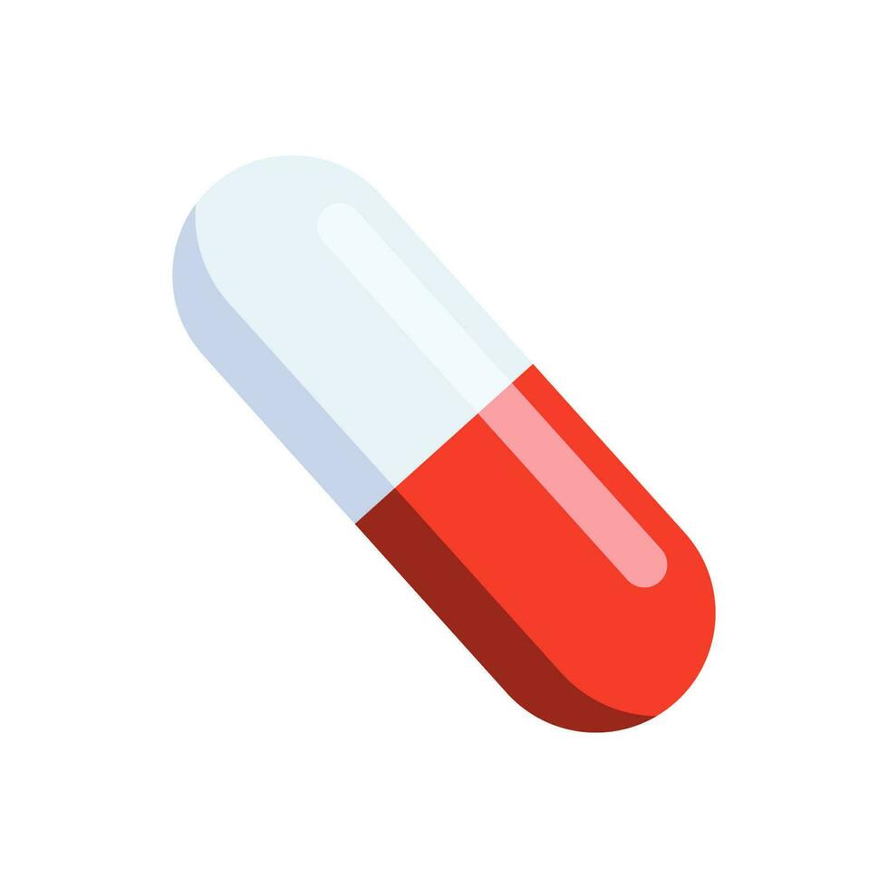 capsule pilule vecteur isolé sur blanc Contexte