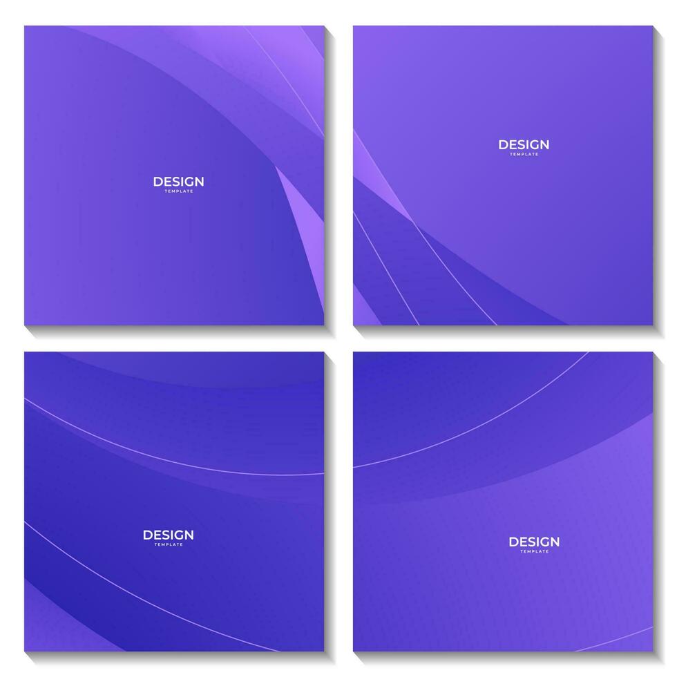 ensemble de abstrait violet vague coloré Contexte vecteur
