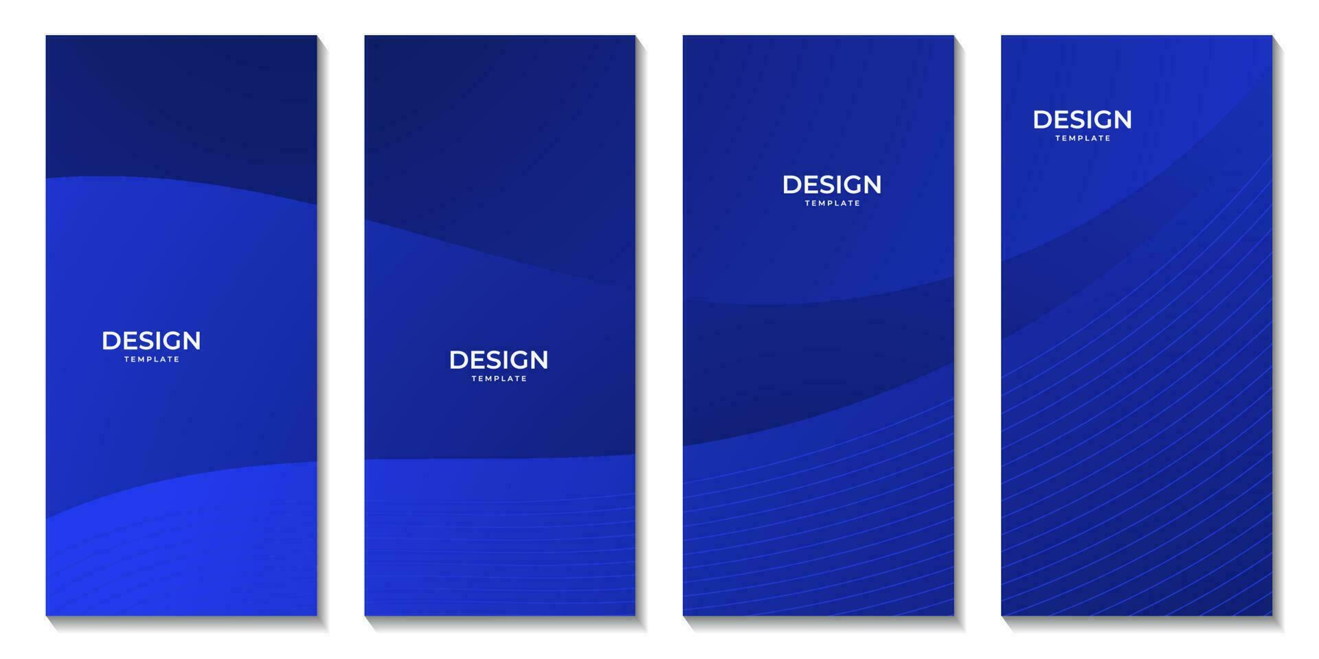 ensemble de brochures avec abstrait marine bleu vague pente Contexte pour affaires vecteur