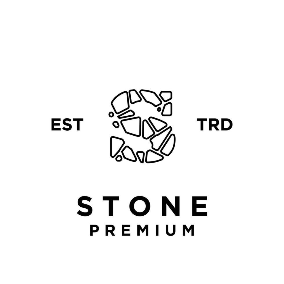 pierre initiale s logo icône conception illustration vecteur