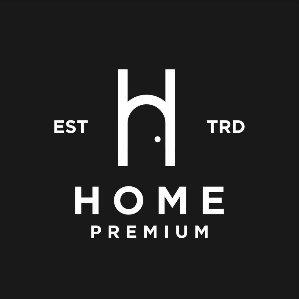 maison h lettre logo icône conception illustration vecteur