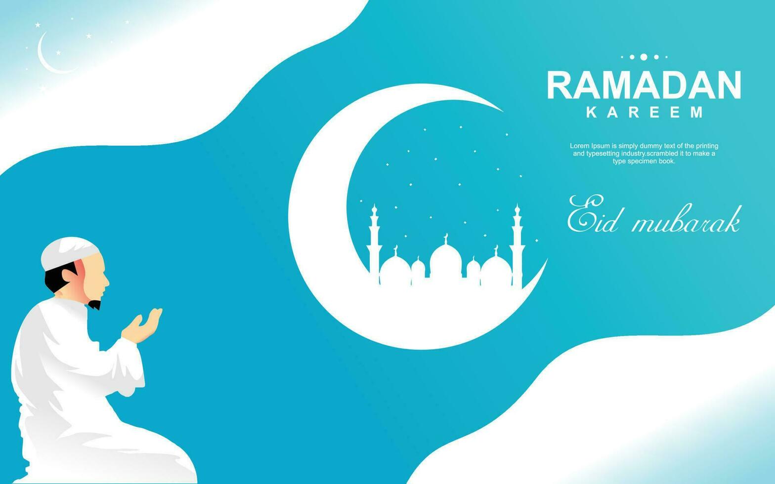 Ramadan social médias Publier vecteur décoration islamique religieux Festival et eid ramzan kareem mubarak