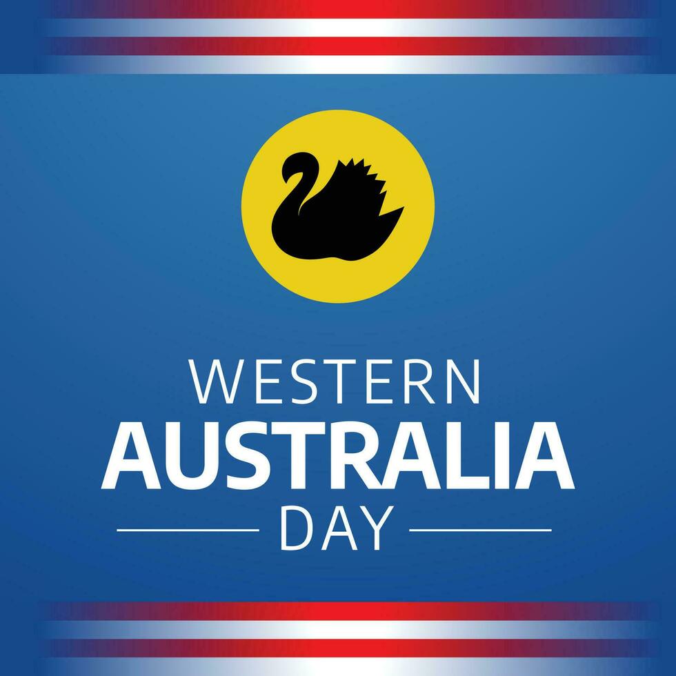 occidental Australie journée conception modèle pour fête. occidental Australie drapeau. cygne de occidental Australie journée. Australie vecteur. plat vecteur conception.