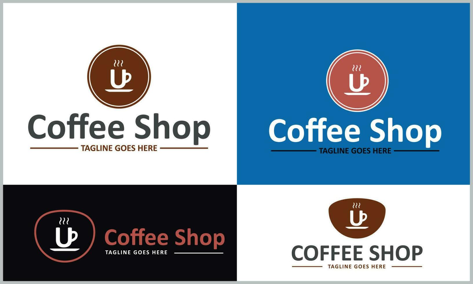 modèle de conception de logo de café vecteur