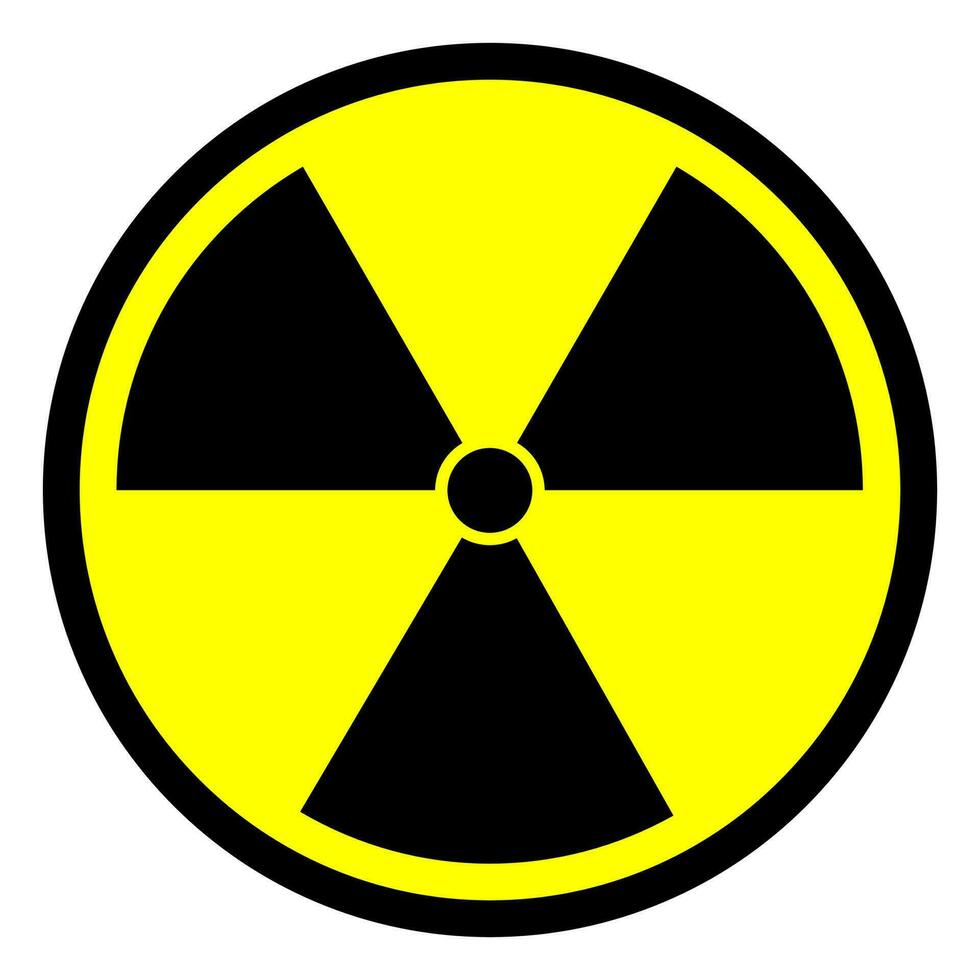 vecteur d'icône de rayonnement. avertissement signe radioactif symbole de danger.