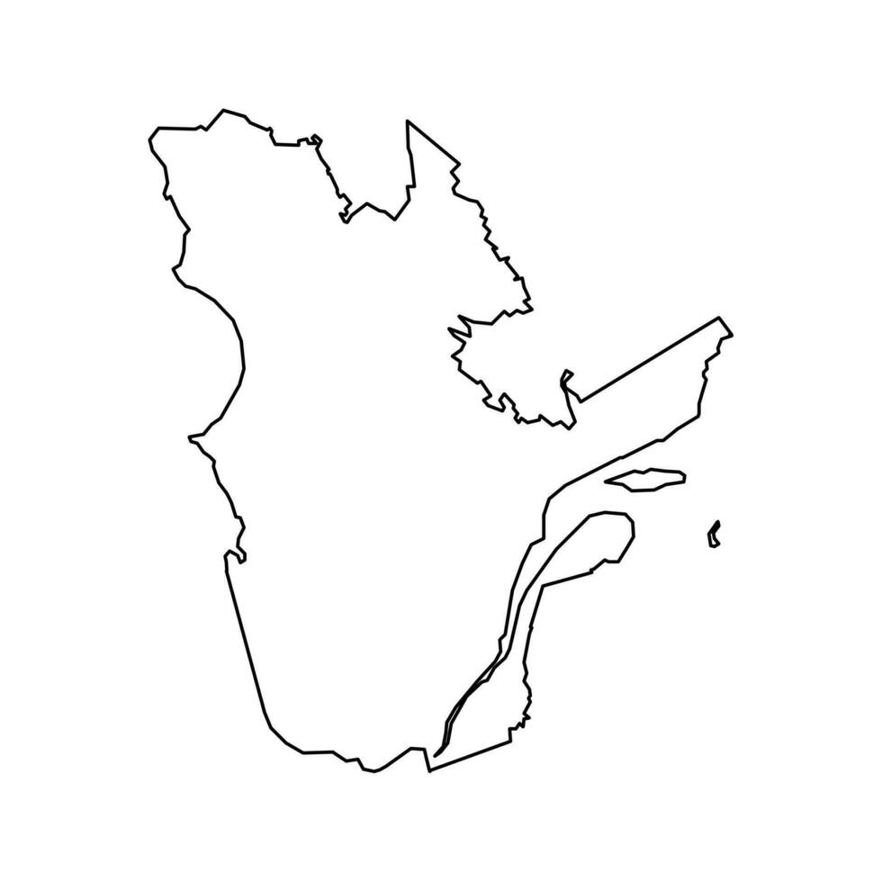 Québec carte, Province de Canada. vecteur illustration.
