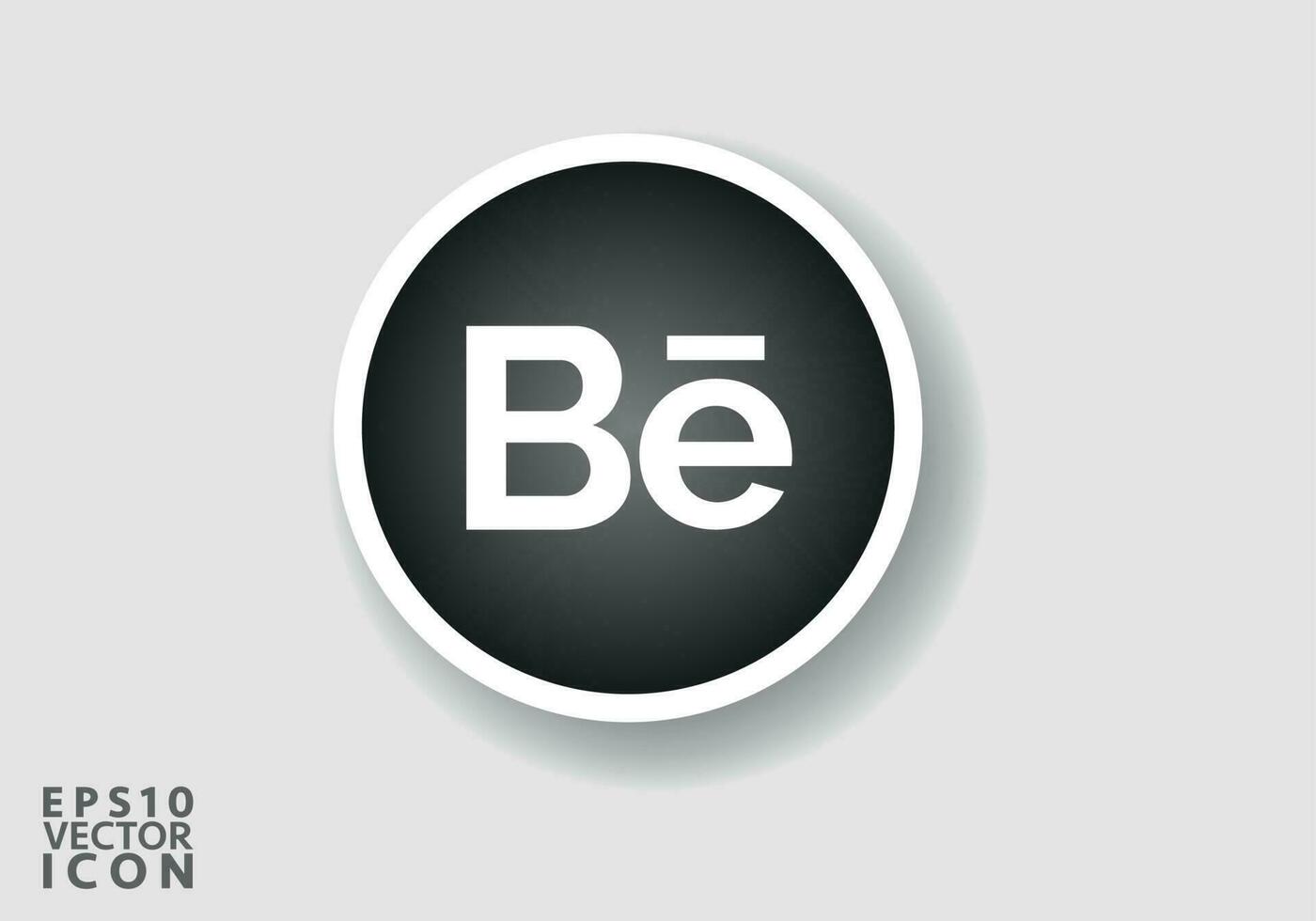 Behance logo. Behance social médias icône logotype. Behance plat icône modèle noir Couleur modifiable. Behance plat icône symbole vecteur