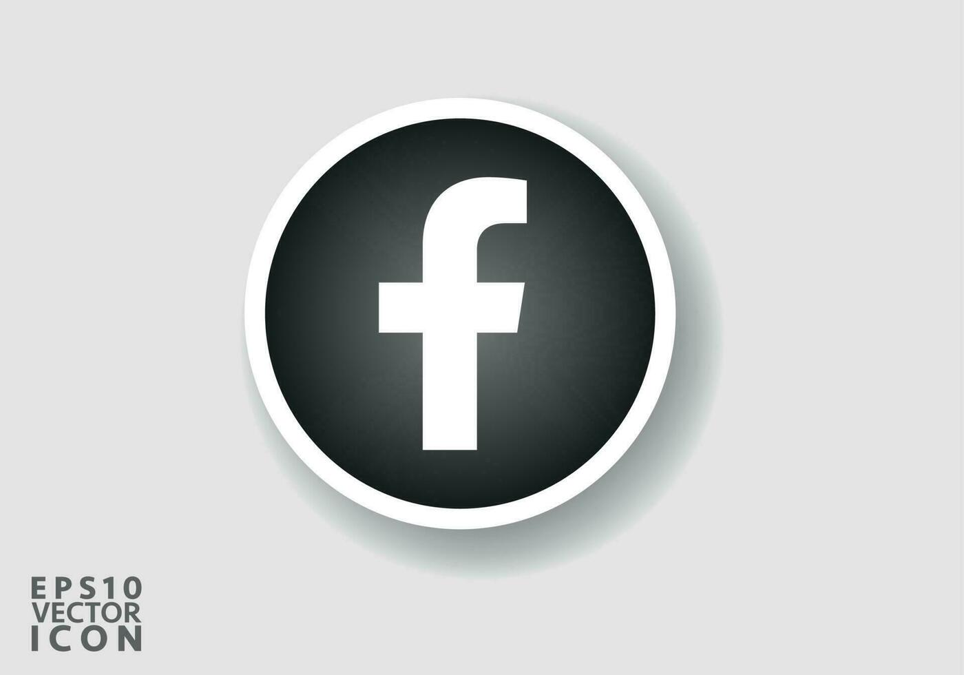 Facebook logo. Facebook social médias icône logotype. Facebook plat icône modèle noir Couleur modifiable. Facebook plat icône symbole vecteur