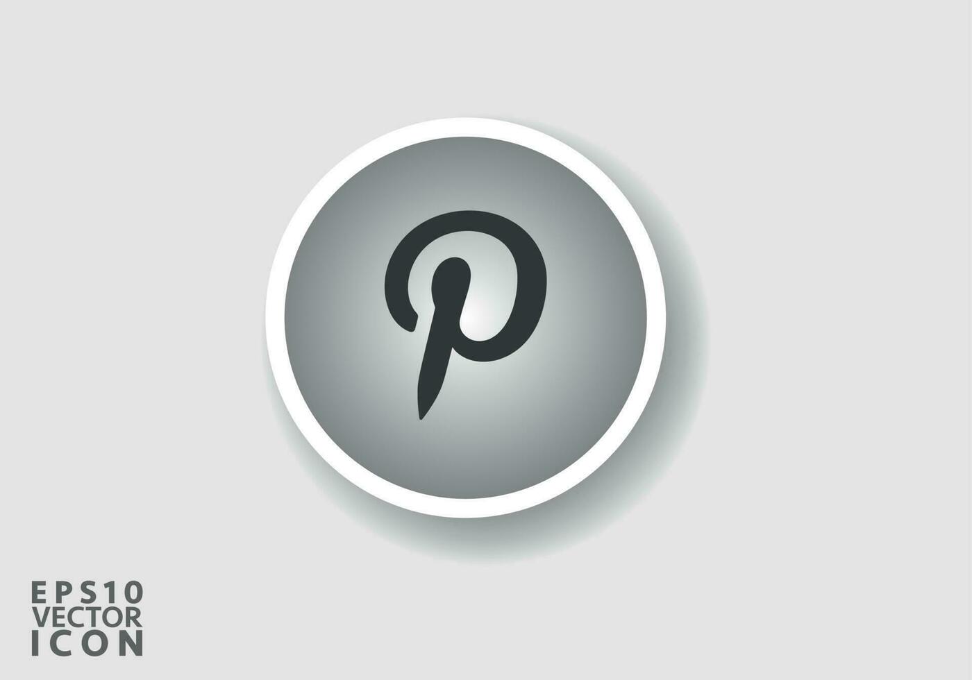 pinterest logo. réaliste social médias icône logotype. pinterest plat icône modèle noir Couleur modifiable. pinterest plat icône symbole vecteur