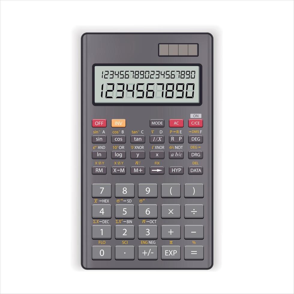 calculatrice numérique électronique vecteur