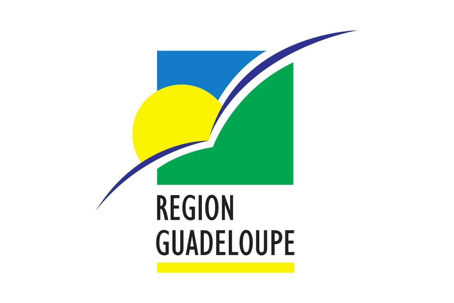 drapeau de la guadeloupe, couleurs officielles et proportion. illustration vectorielle. vecteur