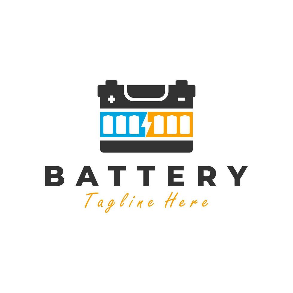 voiture batterie vecteur illustration logo conception