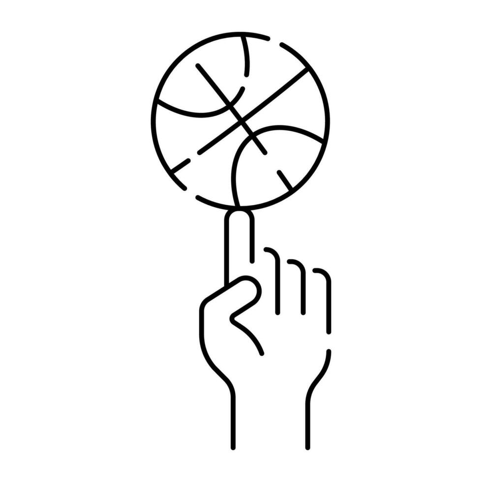 basketball ligne icône. vecteur signe sport symbole ligue isolé.