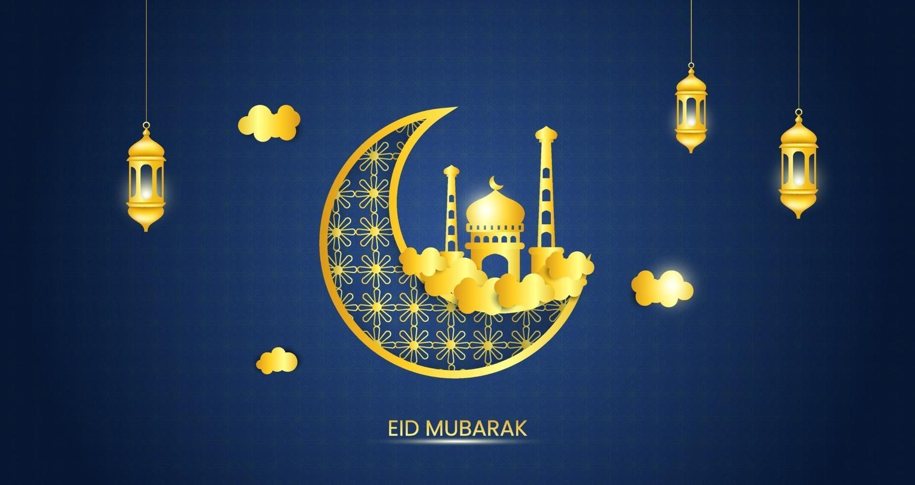 fond eid mubarak vecteur