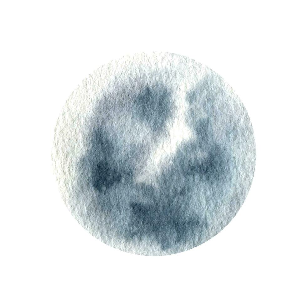 gris lune clipart. main tiré aquarelle illustration vecteur