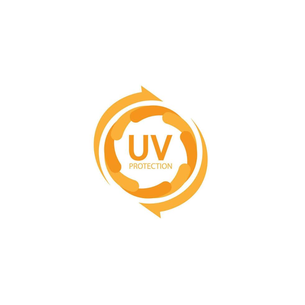 uv protection logo solaire crème lumière du soleil écran solaire vecteur