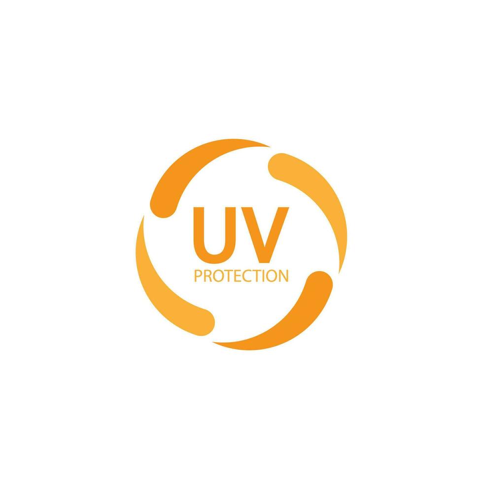 uv protection logo solaire crème lumière du soleil écran solaire vecteur