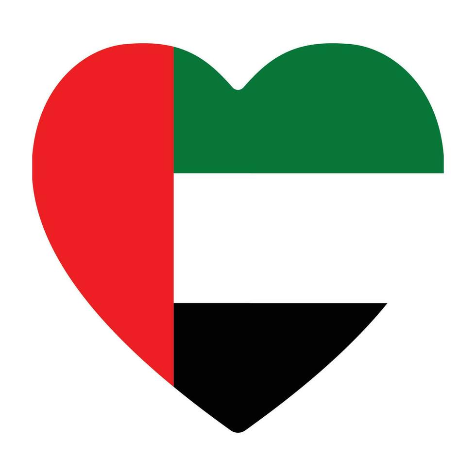 uni arabe émirats drapeau dans conception forme vecteur