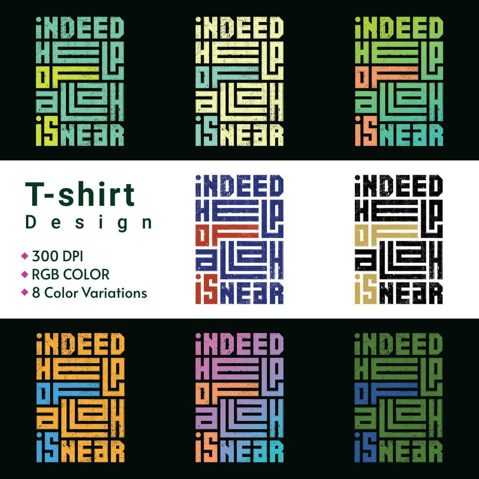 En effet Aidez-moi de Allah est près de motivation citations typographie T-shirt conception vecteur