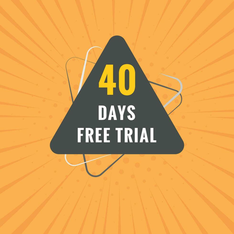40 journées gratuit procès bannière conception. 40 journée gratuit bannière Contexte vecteur