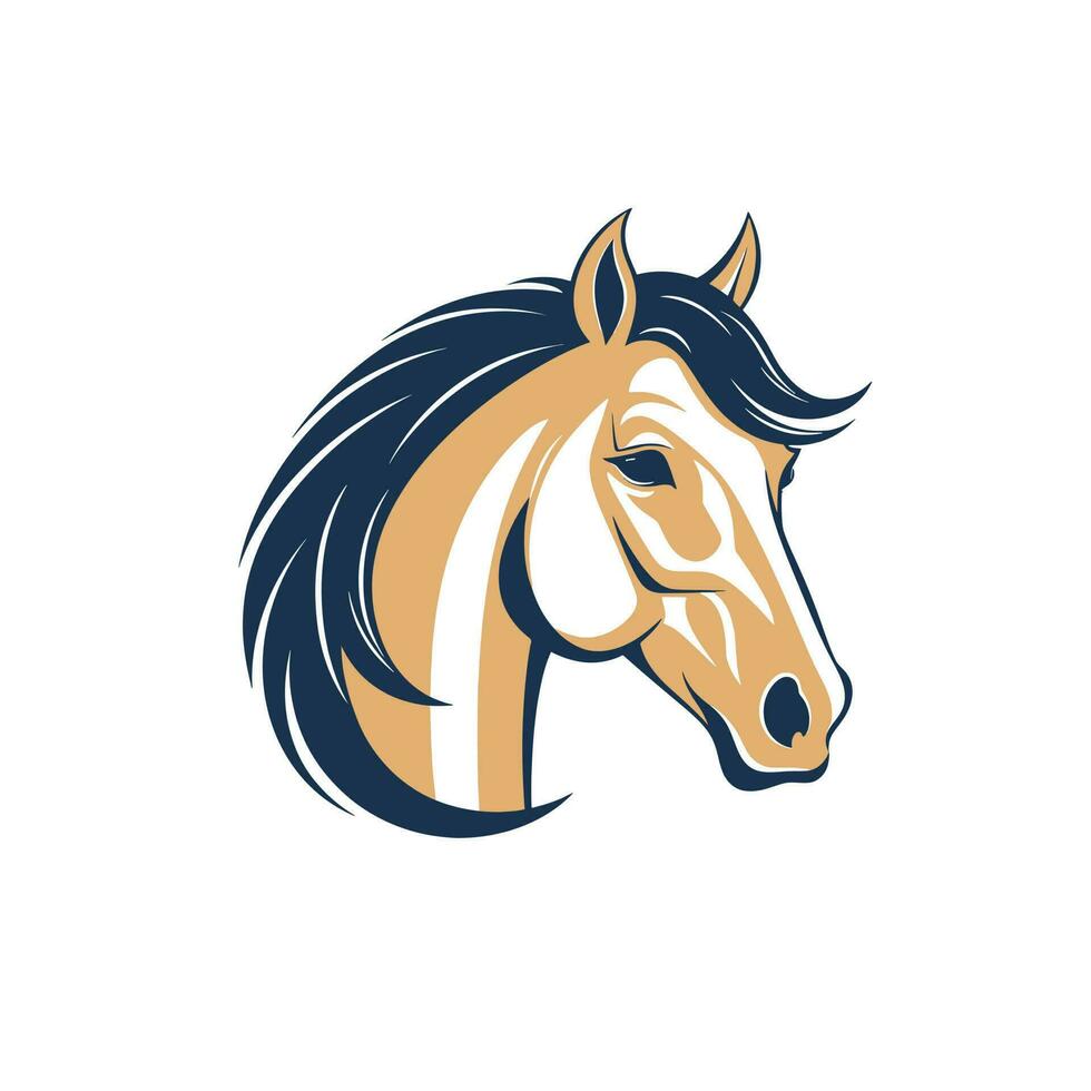 cheval tête logo vecteur - animal marque symbole
