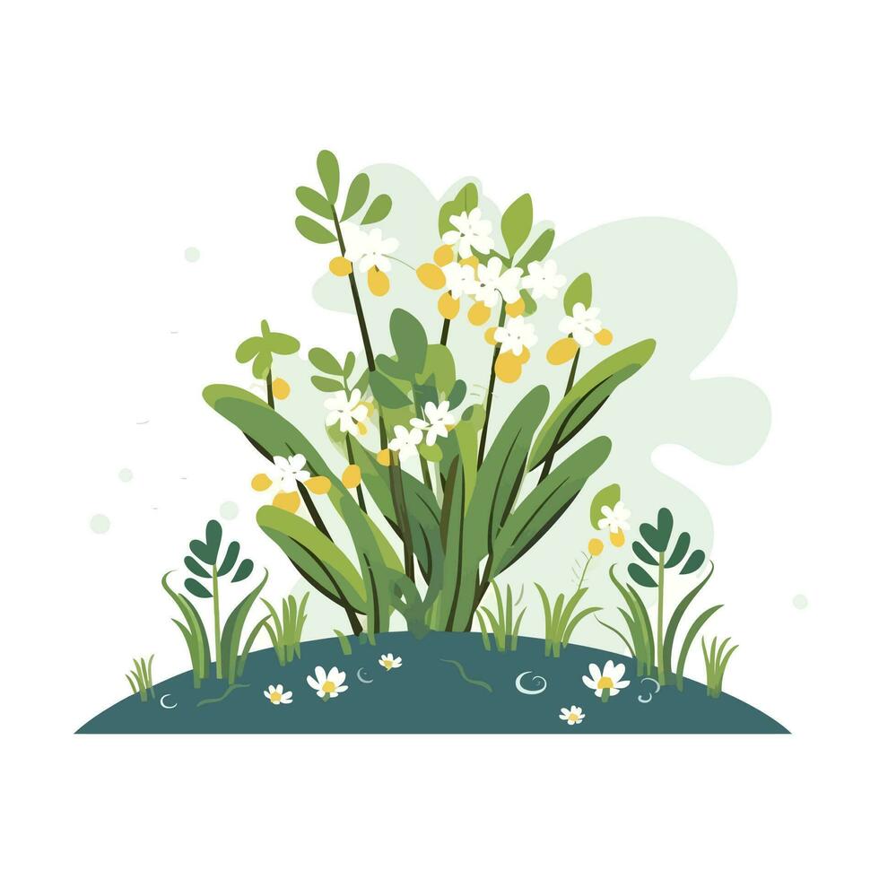 décoratif fleur Icônes dans plat style. printemps plante silhouette collection. floral clipart illustration vecteur