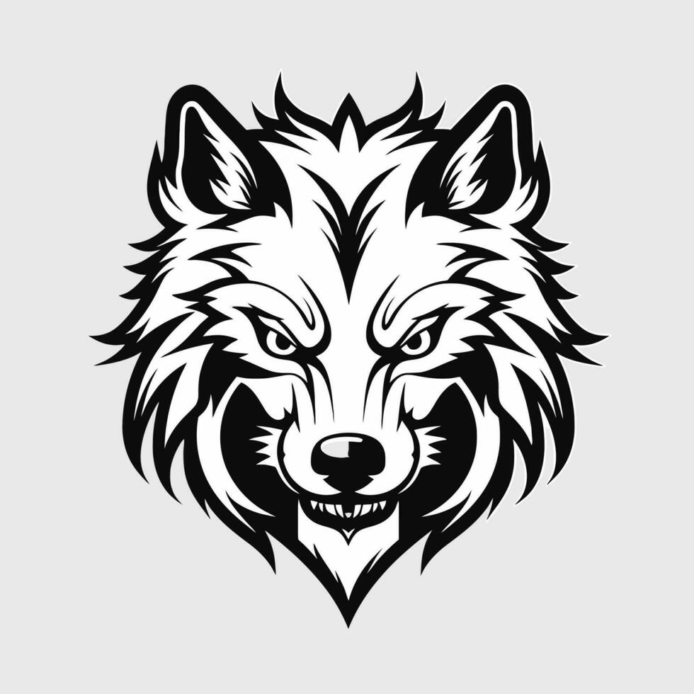 Loup tête logo vecteur - animal marque symbole