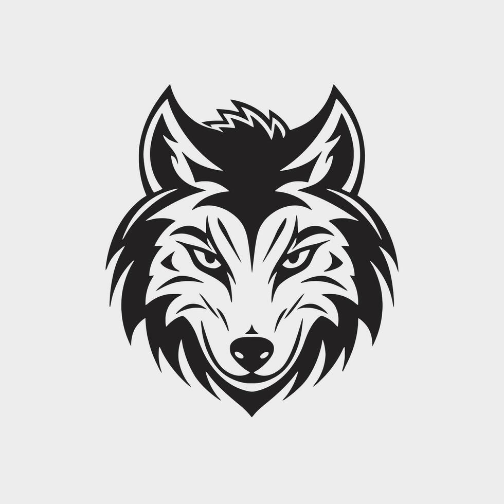 Loup tête logo vecteur - animal marque symbole