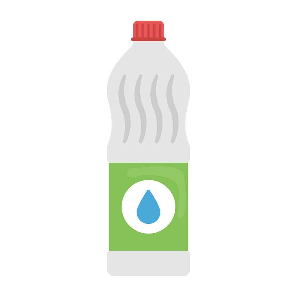 bouteille avec autocollant de une laissez tomber sur il représentant l'eau icône vecteur