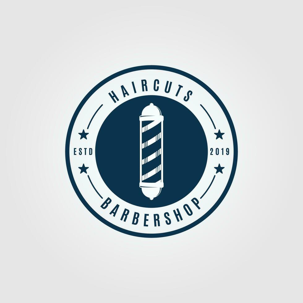 salon de coiffure logo icône conception, avec emblème vecteur illustration conception