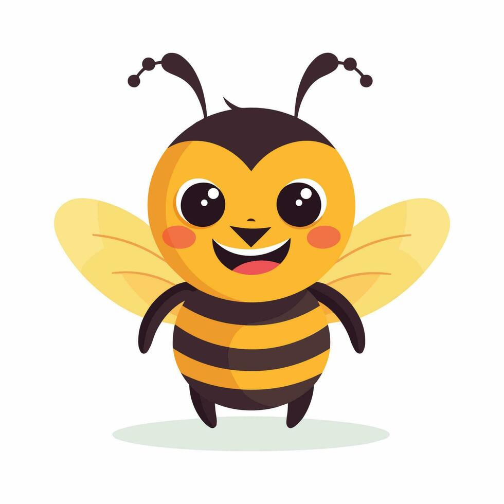 content Facile abeille clipart blanc Contexte vecteur