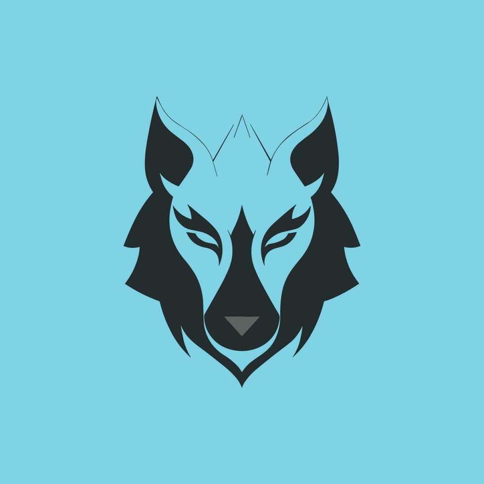 Facile Loup tête vecteur logo concept