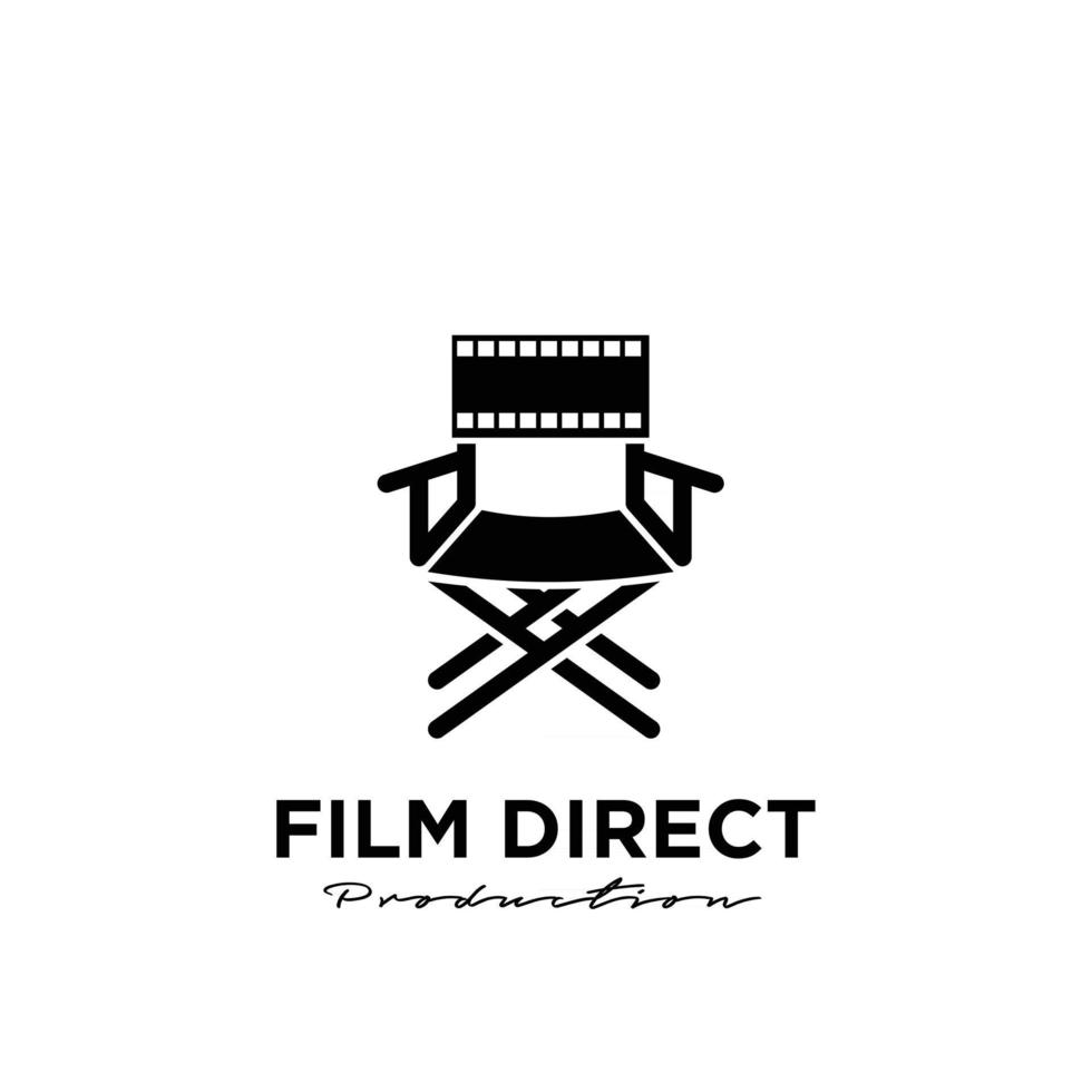 directeur studio film vidéo cinéma film production logo design vecteur icône illustration