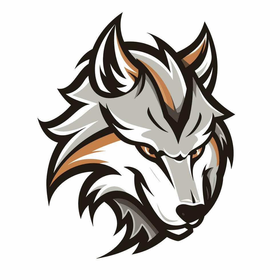 Loup tête logo vecteur - animal marque symbole