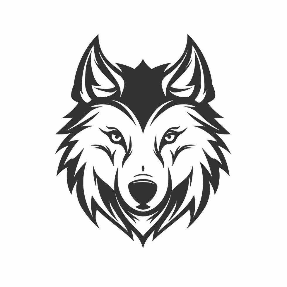 Loup tête logo vecteur - animal marque symbole