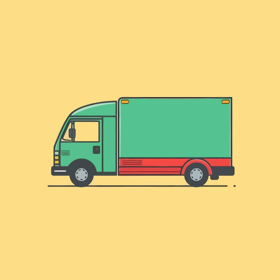 livraison camion. livraison un service concept. vecteur illustration.