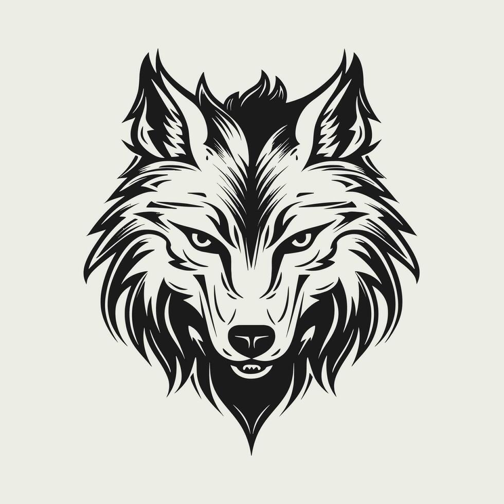 Loup tête logo vecteur - animal marque symbole