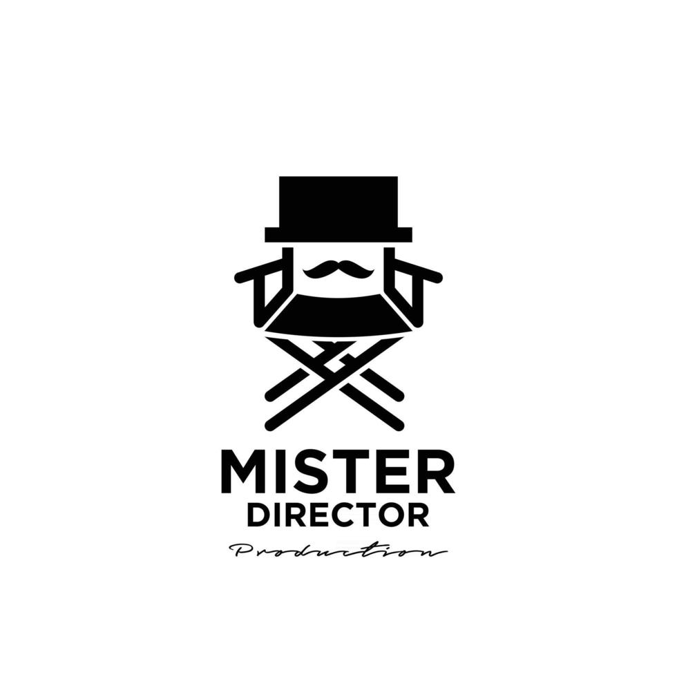 mister movie studio vidéo cinéma film production logo design vecteur icône illustration