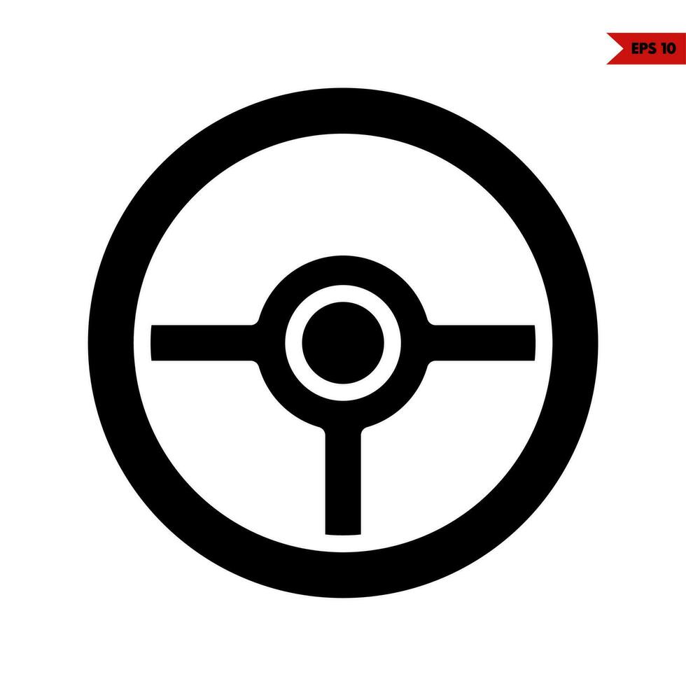 icône de glyphe de volant vecteur