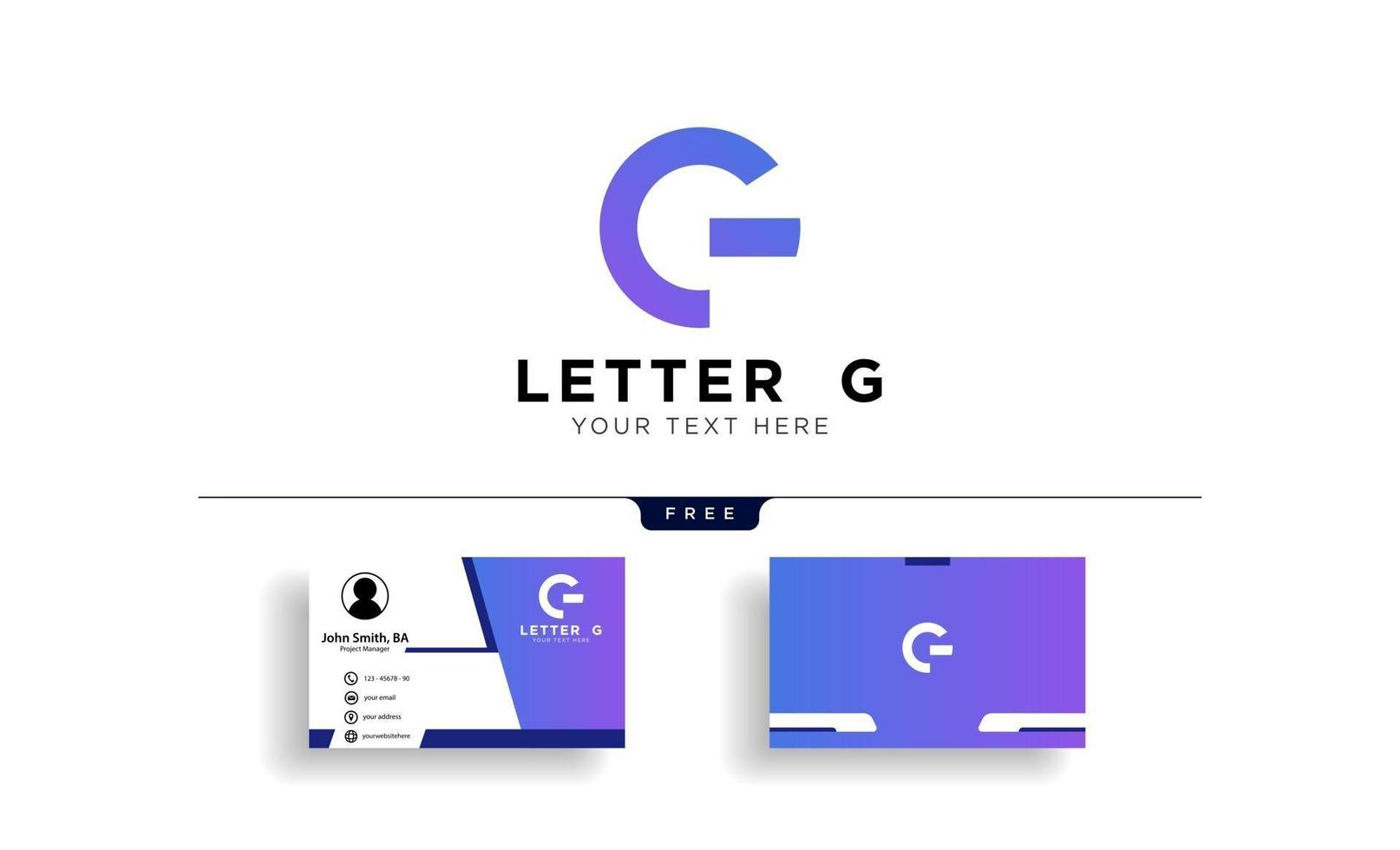 lettre ag ou g logo créatif modèle illustration vectorielle avec modèle de carte de visite vecteur