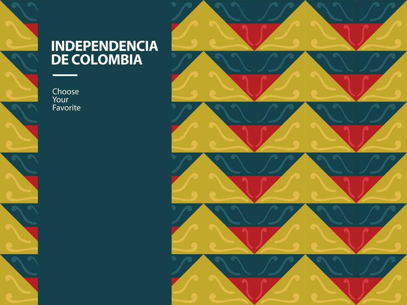 indépendance de Colombie drapeau un événement fierté vecteur Voyage Jaune vacances élément liberté nationale art