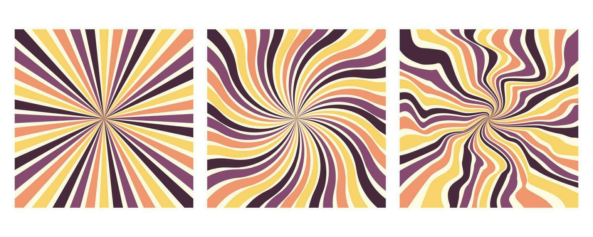 sensationnel Contexte. rétro tourbillon éclatement. spirale Contexte. modèle dans Années 1970 hippie style. vecteur