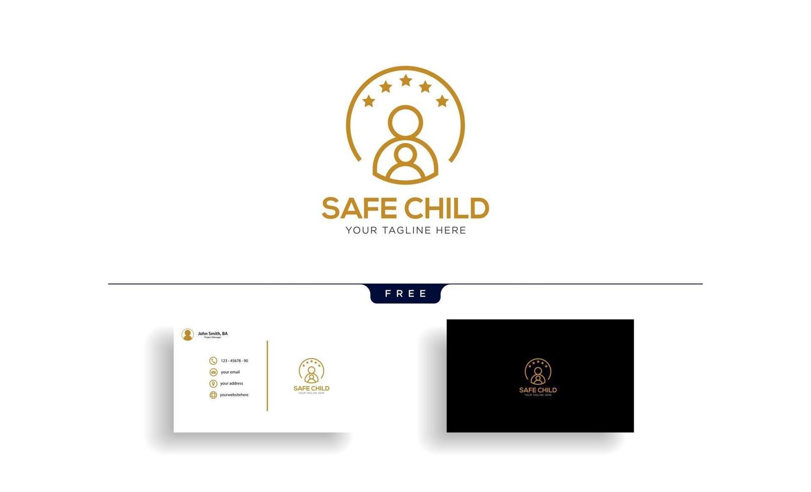 momy et enfant ou enfants soins logo modèle vecteur isolé avec le vecteur de carte de visite