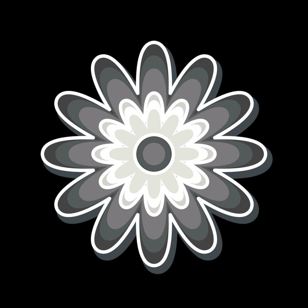 icône zinnia. en relation à fleurs symbole. brillant style. Facile conception modifiable. Facile illustration vecteur