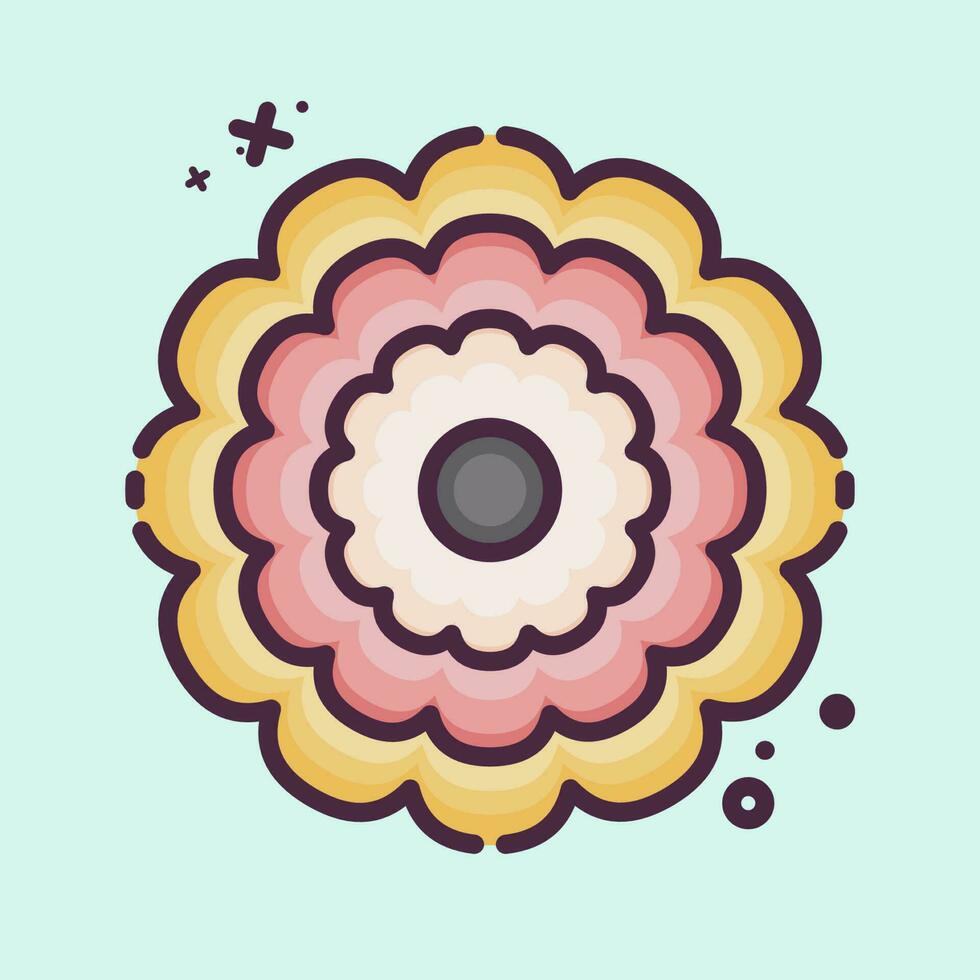 icône calendule. en relation à fleurs symbole. mbe style. Facile conception modifiable. Facile illustration vecteur