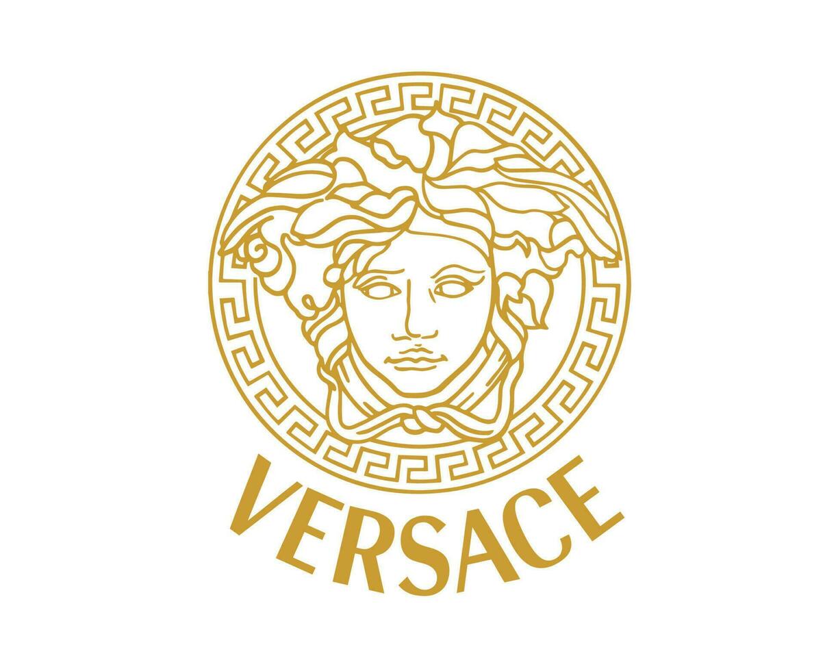 versace marque symbole avec Nom logo vêtements conception icône abstrait vecteur illustration